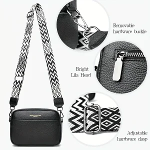 Echte Leren Crossbody Tas – Praktisch en Trendy met Gitaar Schouderband