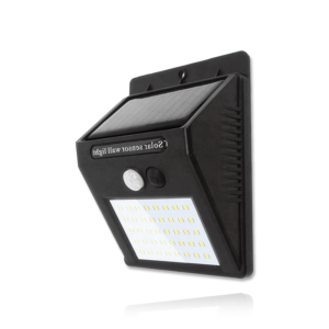 LED solar sensor wandlamp cob zwart 6500K