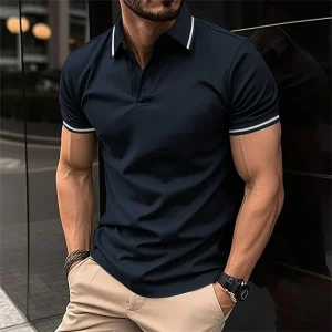 Polo Shirt Heren met Korte Mouw en Moderne Pasvorm