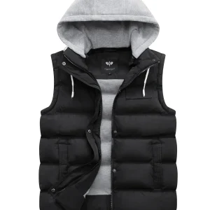 Gewatteerde Dames Vest met Capuchon – Stijlvolle en Warme Winterjas zonder Mouwen