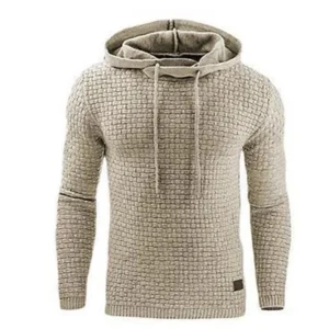 Comfortabele Herenhoodie met Reliëfstructuur – Warm en Duurzaam